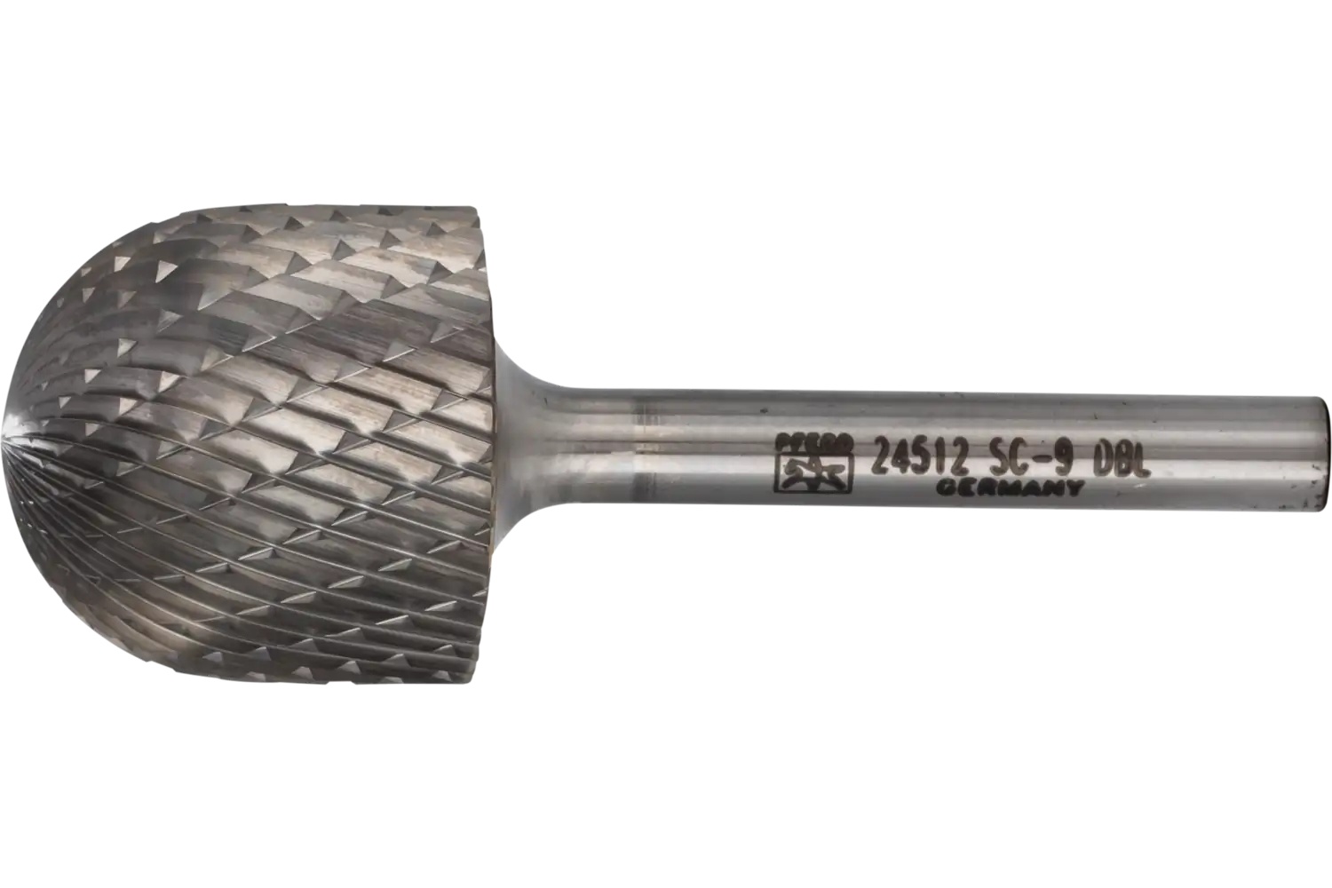 Picture of Pferd Carbide Bur SC-9 Cylindrical Radius End Double Cut 1" x 1" x 1/4" Shank